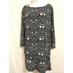 Worthington Stretch Black White Dress Size M
